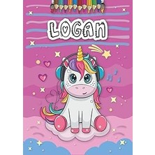 Nacario Logan: Personalized Coloring Book For Logan | Theme: Unicorn | Birthday Gift For Girl, Daughter ... | Ages: 4-8 | 25 Unicorn Designs With Name Logan, Large Size A4 (Ca. 8.5 x 11 Inches)