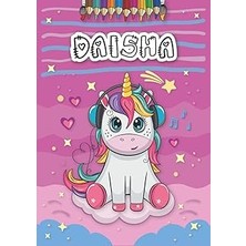 Nacario Daisha: Personalized Coloring Book For Daisha | Theme: Unicorn | Birthday Gift For Girl, Daughter ... | Ages: 4-8 | 25 Unicorn Designs With Name Daisha, Large Size A4 (Ca. 8.5 x 11 Inches)