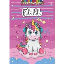 Nacario Nell: Personalized Coloring Book For Nell | Theme: Unicorn | Birthday Gift For Girl, Daughter ... | Ages: 4-8 | 25 Unicorn Designs With Name Nell, Large Size A4 (Ca. 8.5 x 11 Inches)