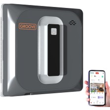 Nacario Groove Akıllı Uygulama Kontrollü Cam Temizleme Silme Robotu +Yapay Zeka Desteği+Ultra Sessiz+Akıllı Sensör+4 Ultrasonik Sprey (Model F18-36)
