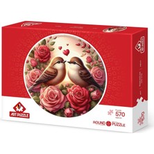 Nacario Art Puzzle Güller ve Aşk 570 Parça Round Puzzle