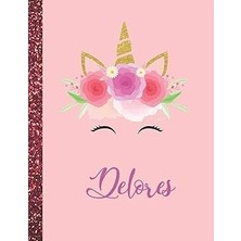 Nacario Delores: Delores Marble Size Unicorn Sketchbook Personalized White Paper For Girls And Kids To Drawing And Sketching Doodle Taking Note Size 8.5 x 11