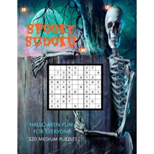 Nacario Independently Published Spooky Sudoku Halloween Fun For Everyone 8.5"X11" 320 Medium Puzzles With Solutions, 161 Pages