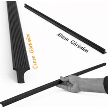 Nacario Foça Mat Siyah Çekmece Kulp 992 mm Uzun Dolap Kulpu Modern Şerit Tasarım Mutfak Banyo Mobilya Kulpu