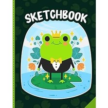 Nacario Frog Sketch Book: Cute Frog Sketchbook For Boys Cottagecore Aesthetic Large Blank Paper Notebook For Art For Drawing Writing Painting Doodling Or Sketching For Kids, 110 Pages Of 8.5"x 11"