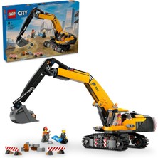 Nacario LEGO City Sarı Inşaat Ekskavatörü 60420-8 Yaş ve Üstü Kız ve Erkek Çocukları Için Sürücü, Çalışan ve Mimar Mini Figürleri Içeren Eğlenceli Rol Yapma Oyuncağı, Doğum Günü Hediyesi Fikri (633 Parça)