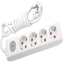 Nacario Viko Multi-Let 4lü Anahtar-Topraklı Kablolu Ç.k 5m Priz