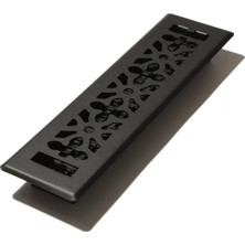Nacario Decor Grates 2 Inch 12 Inç Gotik Black Steel Floor Register, AGH212-BLK