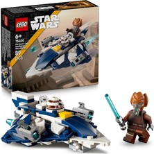 Nacario LEGO Star Wars: Klon Savaşları Plo Koon'un Jedi Starfighter Mikro Savaşçısı 75400-6 Yaş ve Üzeri Çocuklar Için LEGO Minifigür Kokpiti ve 2 Mermi Atıcı Içeren Yaratıcı Oyuncak Yapım Seti (89 Parça)