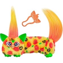 Nacario Furby Dj Furblets Pepp-Oh-Roni Mini Elektronik Peluş Oyuncak, Komik Gerilebilir Ses Efektleri ve Müzik, Furbish, Pizza Renkleri Konuşuyor