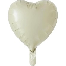 Nacario 18 Inç 45 cm Kalp Folyo Balon (Krem)
