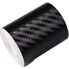 Nacario Siyah Karbon Fiber Folyo Şerit, Dekoratif Kaplama Bandı, 7 cm x 3 Metre