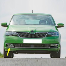 Nacario Ön Tampon Sağ Sis Farı Kapağı Kromlu 5JA807682B Skoda Rapid ile Uyumlu 2017-2020
