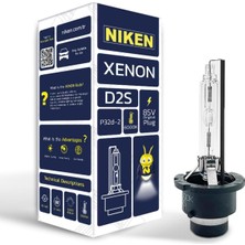 Nacario Nıken D2S 6000K Beyaz Xenon Far Ampulü, 85V, 35W, P32D-2, 6000K
