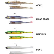 Savage Gear Flying Minnow 12GR Jighead + 2 Adet 10CM 5.5gr Silikon Balık Yem