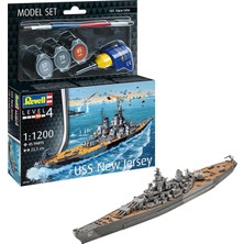 Nacario Model Set Battleship Uss New Jersey-Revell Model Kit With Basic Accessories