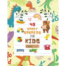 Nacario Story Starters For Boys: Creative Writing Prompts | 8.5 x 11 In | 49 Story Pages | Creativity Gift For Kids | Cute Colored Dinosaurus Cover
