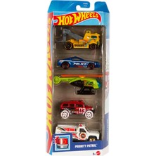 TeknoKapsül Hot Wheels Beşli Araba Seti Priority Patrol JKG09