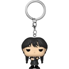 Nacario Funko Pop Tv Anahtarlık: The Addams Family- Wednesday Addams (Black Coat)