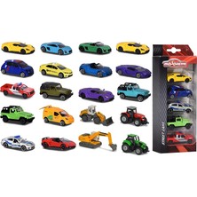Nacario Majorette 212053166 5-Pieces-Set, Miniaturfahrzeuge, 5'li Set, 4 Farklı Tasarımlarda, Die Cast, 7,5 cm