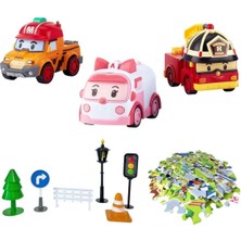 Nacario Robocar Poli Gogo City Serisi - Amber, Roy, Mark Oyun Seti