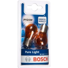 Nacario Bosch PY21W (581) Pure Light Araba Ampulü - 12 V 21 W BAU15S - 2 Ampul