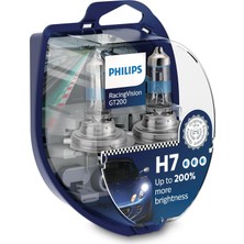 Nacario Philips Racingvision GT200 H7 Far AMPULÜ+200%, Çift Set