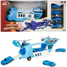 TeknoKapsül Maxx Wheels 4 Arabalı Taşıyıcı Helikopter - Polis Helikopteri