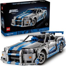 TeknoKapsül LEGO ® Technic™ Daha Hızlı Daha Öfkeli Nissan Skyline Gt-R (R34) Araba 42210 - 18+ Model Seti (1410P)