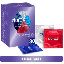 TeknoKapsül Durex Chill 30'lu Karma Paket Prezervatif Ekstra Avantaj Paketi