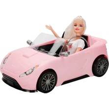 TeknoKapsül Oydas Cindy My Cool Car - Pembe Araba-Beyaz Saçlı Bebek