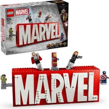 TeknoKapsül LEGO Marvel: Marvel Logosu ve Minifigürleri 76313 - Süper Kahraman Sevenler Için Avengers Karakte