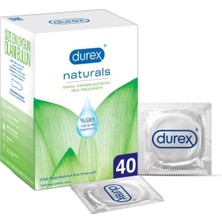 TeknoKapsül Durex Naturals 40'lı Doğal Kayganlaştırıcılı Ince Prezervatif