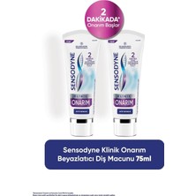 TeknoKapsül Sensodyne Klinik Onarım Beyazlatıcı Diş Macunu 75ML x 2 Adet
