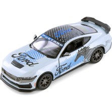 Kinsmart 1:36 Ölçek 2024 Ford Mustang Dark Horse Livery Edition Diecast Model Araba Grir