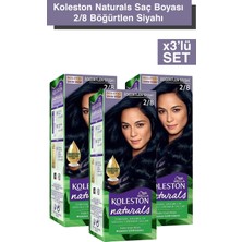 TeknoKapsül Wella Koleston Naturals 2/8 Böğürtlen Siyahı Saç Boyası X3 Adet