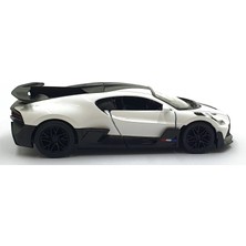 Kinsmart 1:36 Ölçek Metal Bugatti Divo Diecast Çek Bırak Araba  Beyaz
