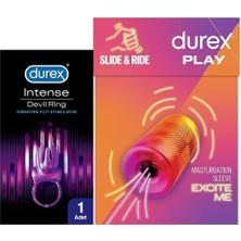 TeknoKapsül Durex Manuel Mastürbatör, Esnek ve Yumuşak + Intense Devil Ring Titreşimli Halka, Avantaj Paketi