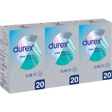 TeknoKapsül Durex Yok Ötesi Ince Slim Fit Prezervatif 60'lı (20'li Paket x 3 Adet)