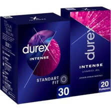 TeknoKapsül Durex Intense Uyarıcı Jelli ve Tırtıklı Prezervatif 30'lu + Durex Intense Uyarıcı Jel 10ML, Fırsat Paketi