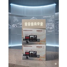 Megavox V-3 3" Dvr Araç Içi Kamerası LCD Ekranlı Gece Görüşlü 3 Kameralı G-Sensör Wi-Fi 1080P