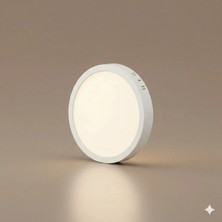 Yurdugül 24W Sıva Üstü Yuvarlak LED Panel 6500K Beyaz Işık 2160 Lümen Modern Tavan Armatürü