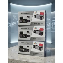 Megavox Es-80 3.39" Dvr Araç Içi Kamerası LCD Ekranlı Gece Görüşlü 3 Kameralı G-Sensör 1080P