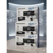 Megavox C-309 2" Dvr Araç Içi Kamerası LCD Ekranlı Gece Görüşlü 3 Kameralı G-Sensör Wi-Fi 1080P