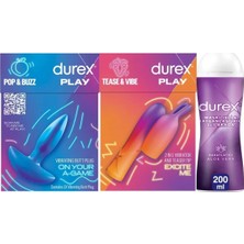 TeknoKapsül Durex Titreşimli Anal Plug Tıkaç 2si1 Arada Titreşimli Vibratör Aloe Vera Kayganlaştırıcı Jel 20
