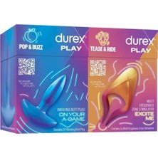 TeknoKapsül Durex Titreşimli Anal Plug Tıkaç + Durex Çok Fonksiyonlu Titreşimli Erojen Bölge Uyarıcı, Fırsat Paketi