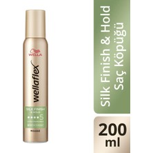 TeknoKapsül Wella Wellaflex Silk & Finish Hold Ipeksi Görünümlü Tutuş Sağlayan Saç Köpüğü Ultra Strong Hold 200 ml
