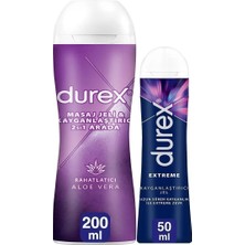 TeknoKapsül Durex Play Aloe Vera 2si1 Arada Masaj & Kayganlaştırıcı Jeli 200ML + Extreme Anal Kayganlaştırıcı Jel 50ML