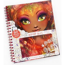 Nacario Pop Girl Boyama Kitabı – 60 Sayfa Spiral Defter – Karakter ve Mandala Desenli Boyama Kitabı