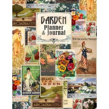 Nacario Garden Planner & Journal: Gardening Gifts/calendar/diary [ Paperback Notebook * 1 Year - Start Any Time * Large - 8.5 x 11 Inch * Decorative Black ... * Vintage ] (Gifts & Presents For Gardeners)
